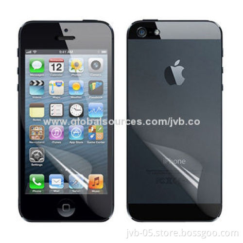 Factory Supply Anti-scratch Clear Screen Protector for iPhone 5, Made of PET Material